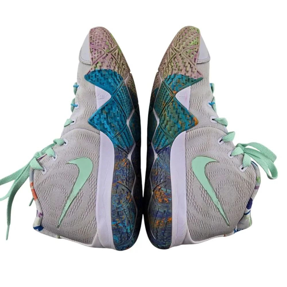 Nike Kyrie 4 GS 90's Basketball Sneakers Size 7 Y‎ Youth White 2018 Muticolor